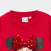 Sweat noeud &agrave; sequins Minnie rouge fille