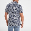 Chemise en coton manches courtes bleu homme