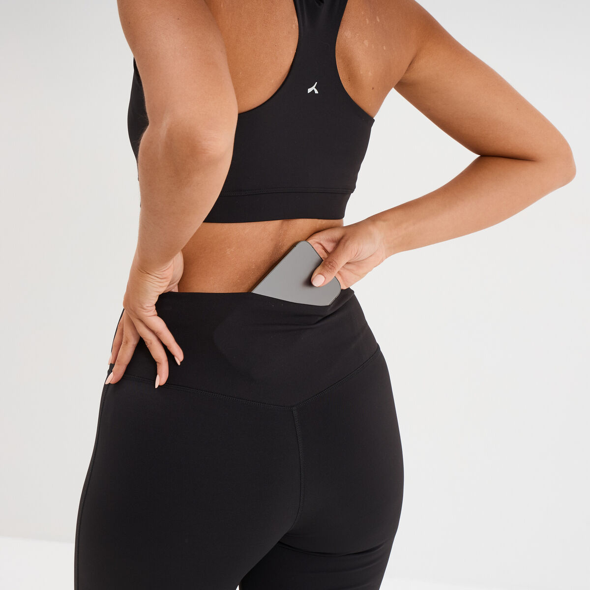 Legging de sport flare taille haute noir femme