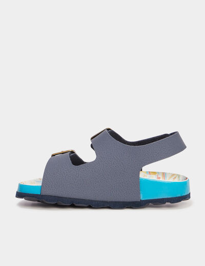 Sandales avec boucles Kickers bleu marine garçon