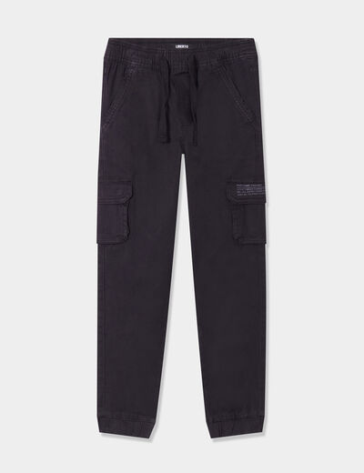 Pantalon jogger noir garçon