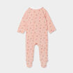 Dors-bien manches longues boutonn&eacute; rose poudr&eacute;e b&eacute;b&eacute; fille