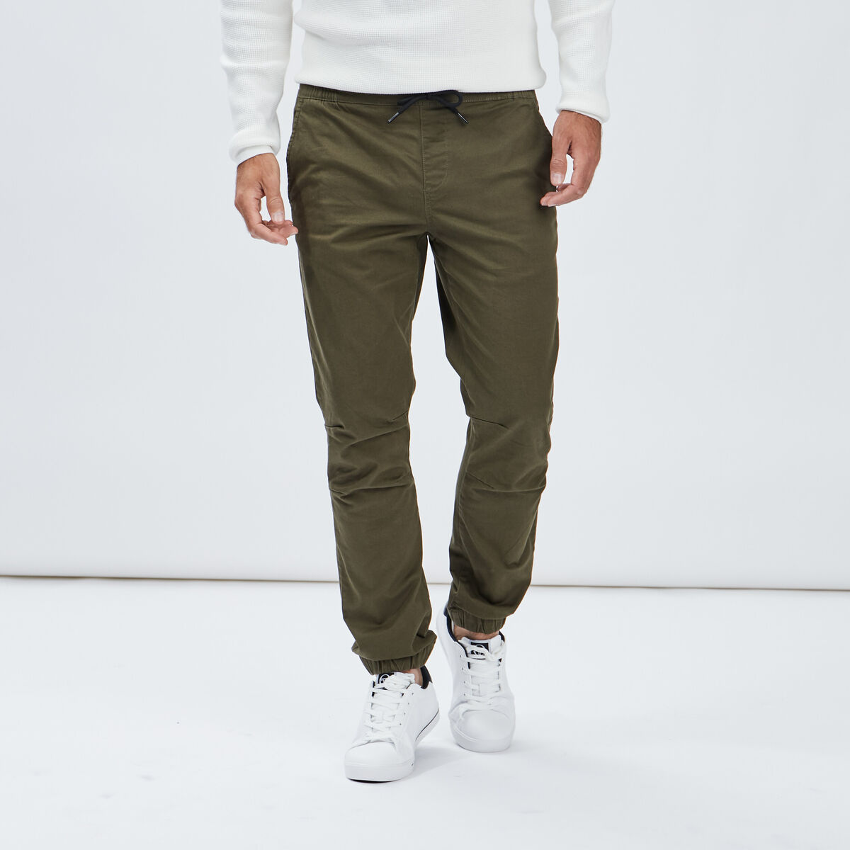 Pantalon jogpant vert kaki homme