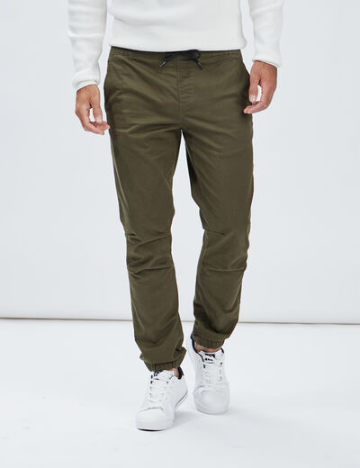 Pantalon jogpant vert kaki homme