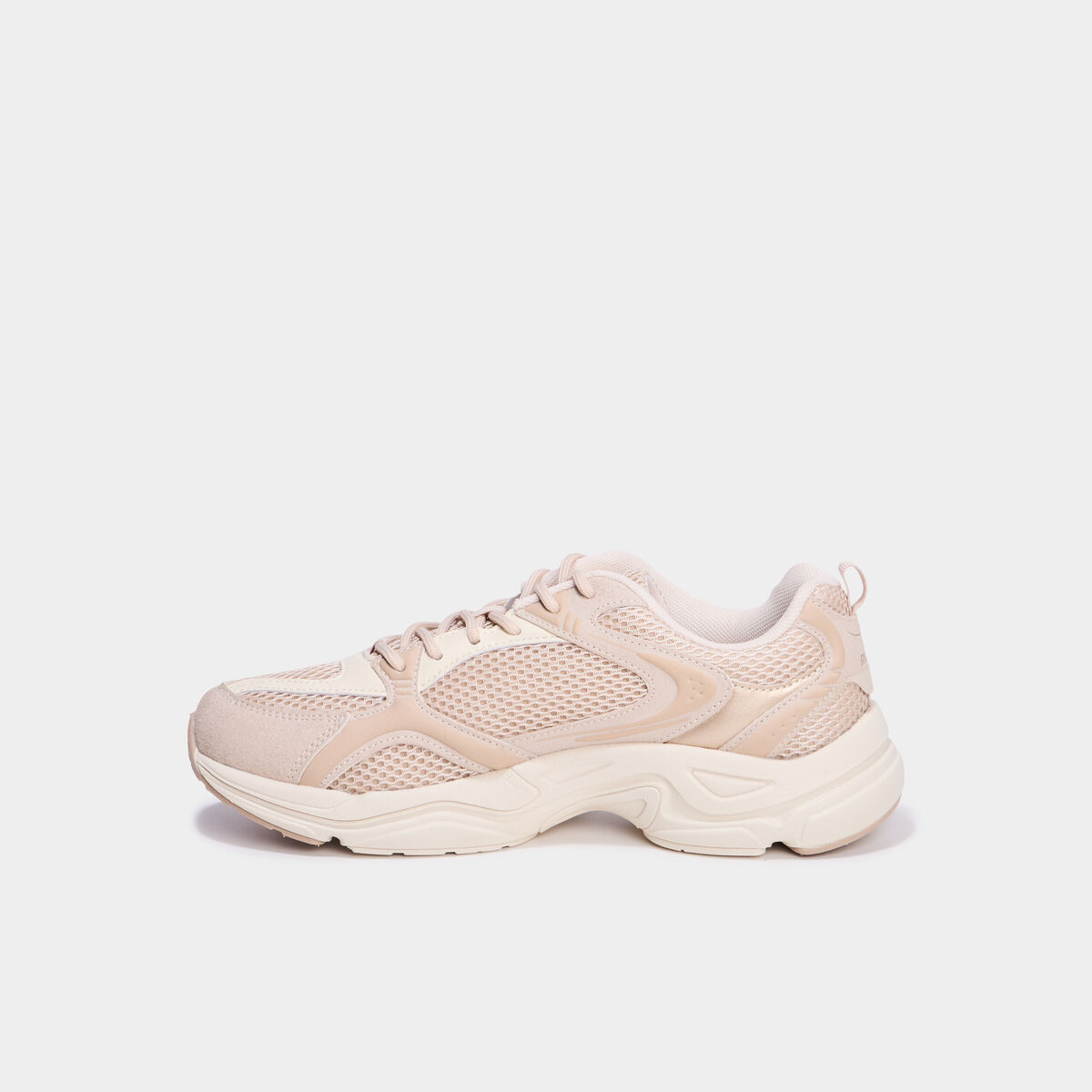 Baskets running &agrave; lacets sable femme