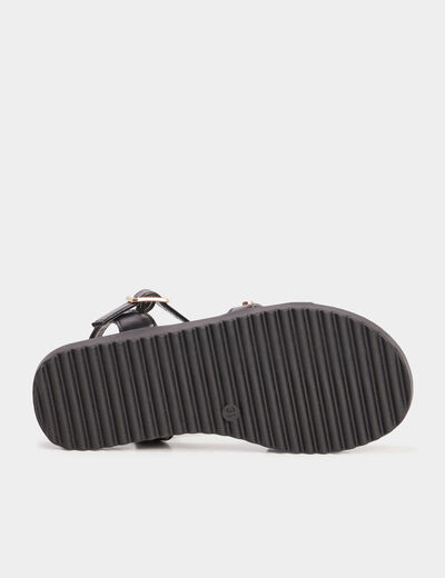 Sandales plates Liberto noir fille