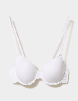 Soutien-gorge corbeille microfibre blanc femme