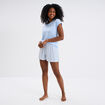 Ensemble pyjama short et t-shirt bleu femme