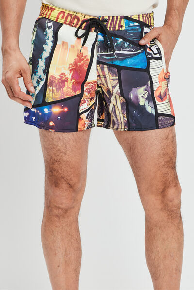 Short de bain multicolore homme