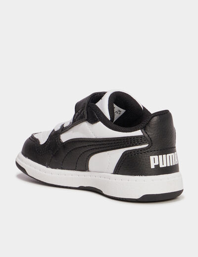 Tennis basses à scratchs Puma noir bébé garçon
