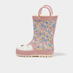 Bottes de pluie semelles crant&eacute;es rose b&eacute;b&eacute; fille