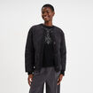 Doudoune boutonnée col rond noir femme
