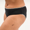 Bas de maillot de bain brod&eacute; noir femme grande taille