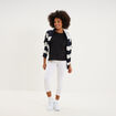 Legging 7/8&egrave;me grossesse blanc femme maternit&eacute;