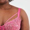 Soutien-gorge emboîtant dentelle rose fushia femme grande taille