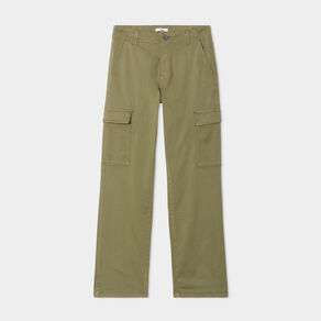pantalon cargo droit vert kaki femme Pantalon cargo droit vert kaki femme