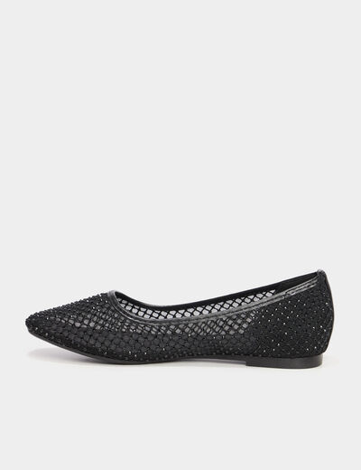Ballerines strass noir femme