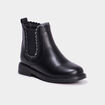 Boots chelsea &agrave; talon plat noir fille