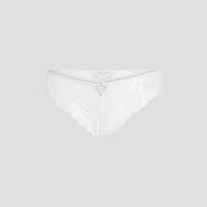 Tanga en dentelle ivoire femme