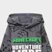 Sweat hoodie droit Minecraft gris fonc&eacute; gar&ccedil;on