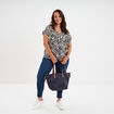 Blouse col en V manches courtes blanc femme grande taille