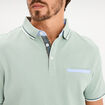 Polo piqu&eacute; manches courtes coton vert pastel homme
