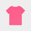 T-shirt manches courtes en coton rose fushia fille