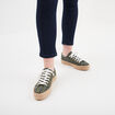 Tennis basses semelles en corde bleu femme