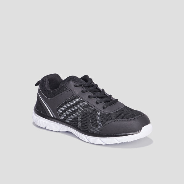 Baskets running à lacets Rumba noir garçon