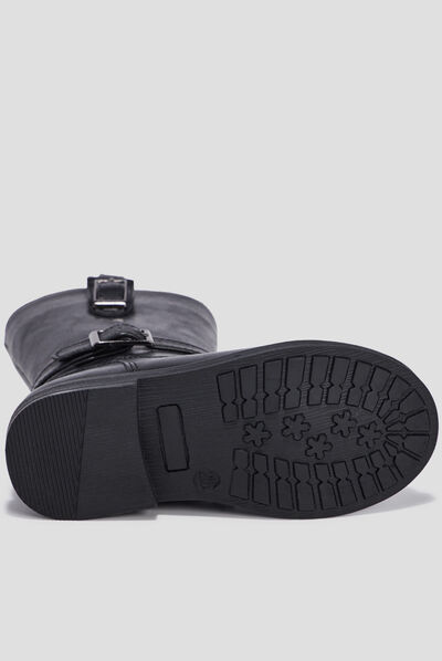 Bottes avec boucles noir fille