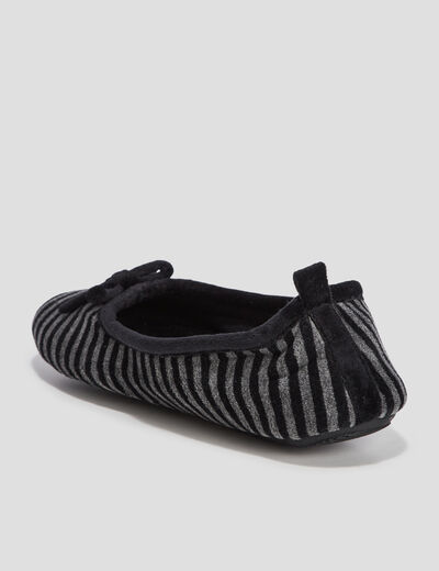 Chaussons ballerines noir femme