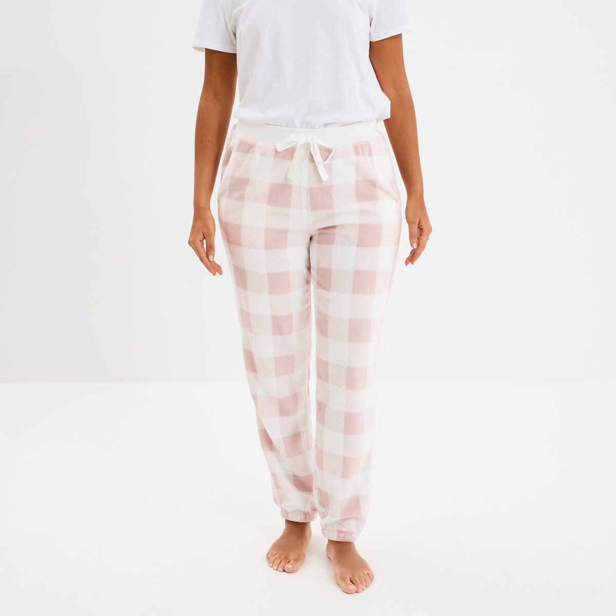 Pantalon de pyjama rose femme