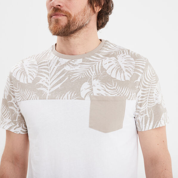 T-shirt à manches courtes 1 poche Creeks gris clair homme