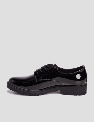 Derbies à lacets vernies Liberto noir femme
