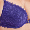 Soutien-gorge push up dentelle violet foncé femme