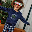 Ensemble pyjama effet polaire pantalon bleu gar&ccedil;on