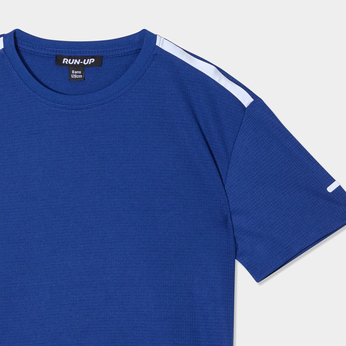 T-shirt oversize manches courtes Run-Up bleu electrique garçon