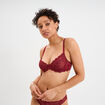 Soutien-gorge emboîtant dentelle rouge foncé femme