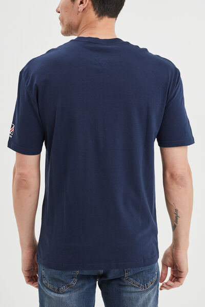 T-shirt oversize coton Creeks bleu marine homme
