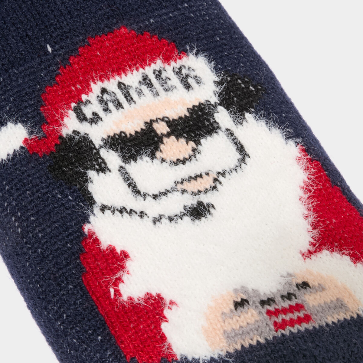 Chaussettes No&euml;l d'int&eacute;rieur doubl&eacute;es bleu gar&ccedil;on