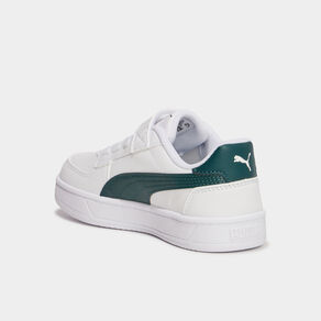 Tennis basses à scratchs Puma Caven blanc garçon