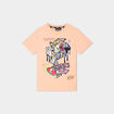 T-shirt manches courtes coton Sonic orange fluo garçon