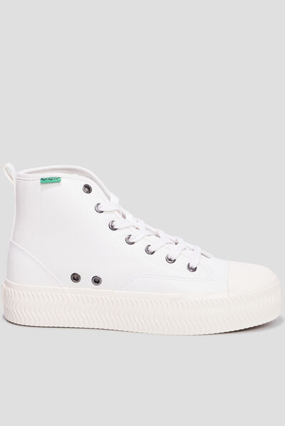 Baskets montantes Kickers Reallife blanc femme