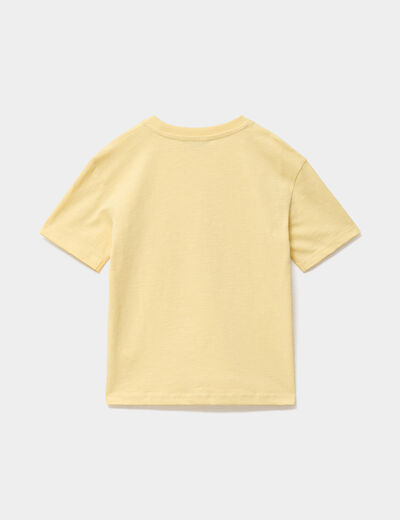 T-shirt manches courtes coton jaune gar&ccedil;on