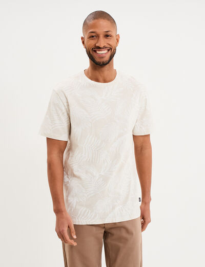 T-shirt manches courtes col rond gris homme