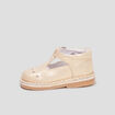 Salomés en cuir rose champagne bébé fille