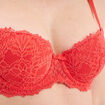 Soutien-gorge embo&icirc;tant padd&eacute; dentelle rouge femme