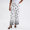 Pantalon regular ecru femme