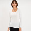 T-shirt thermique manches longues blanc femme