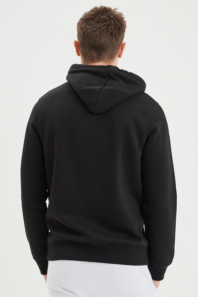 Sweat à capuche hoodie Liberto noir homme
